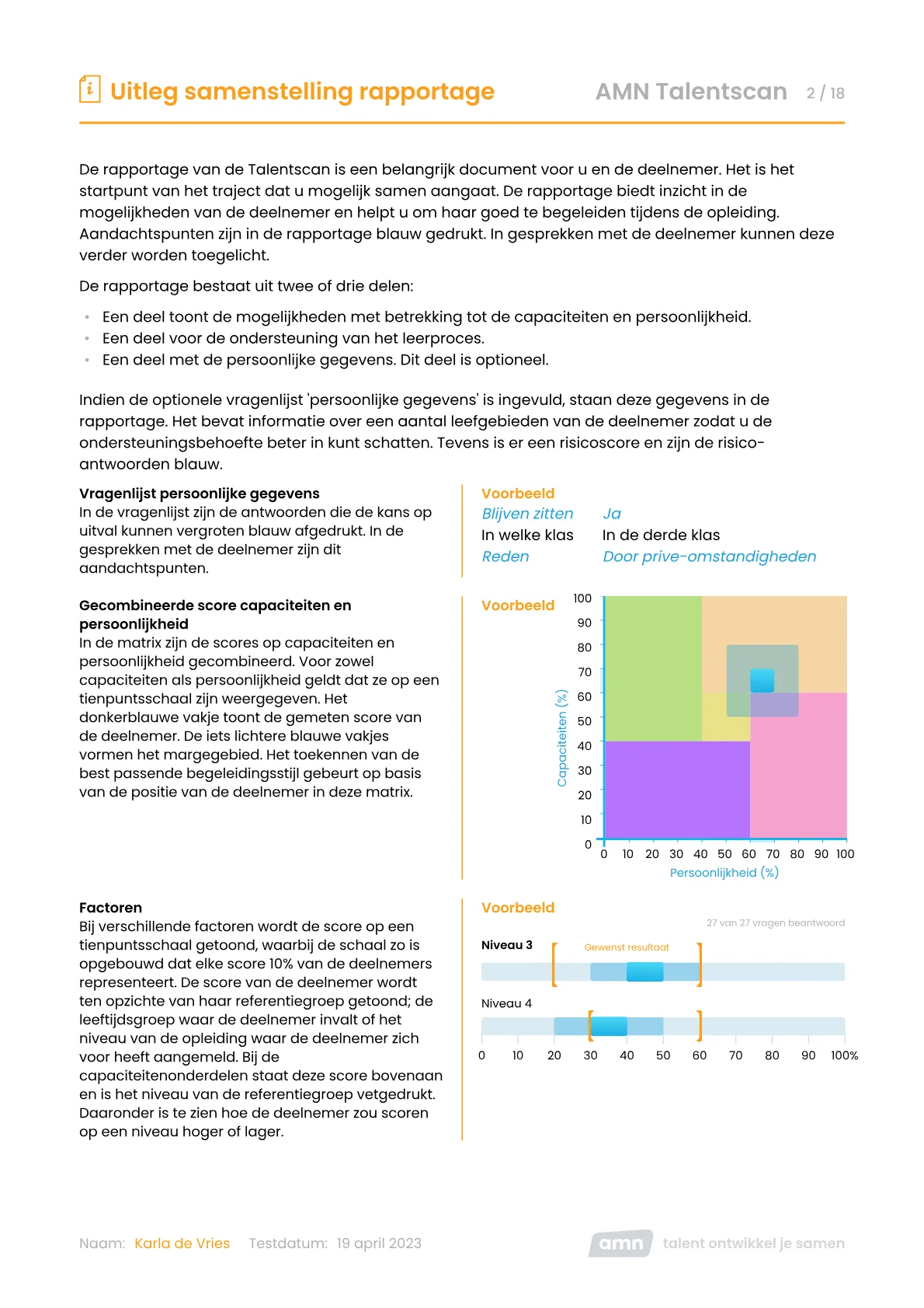 Volledige rapportage Talentscan MBO voorbeeld