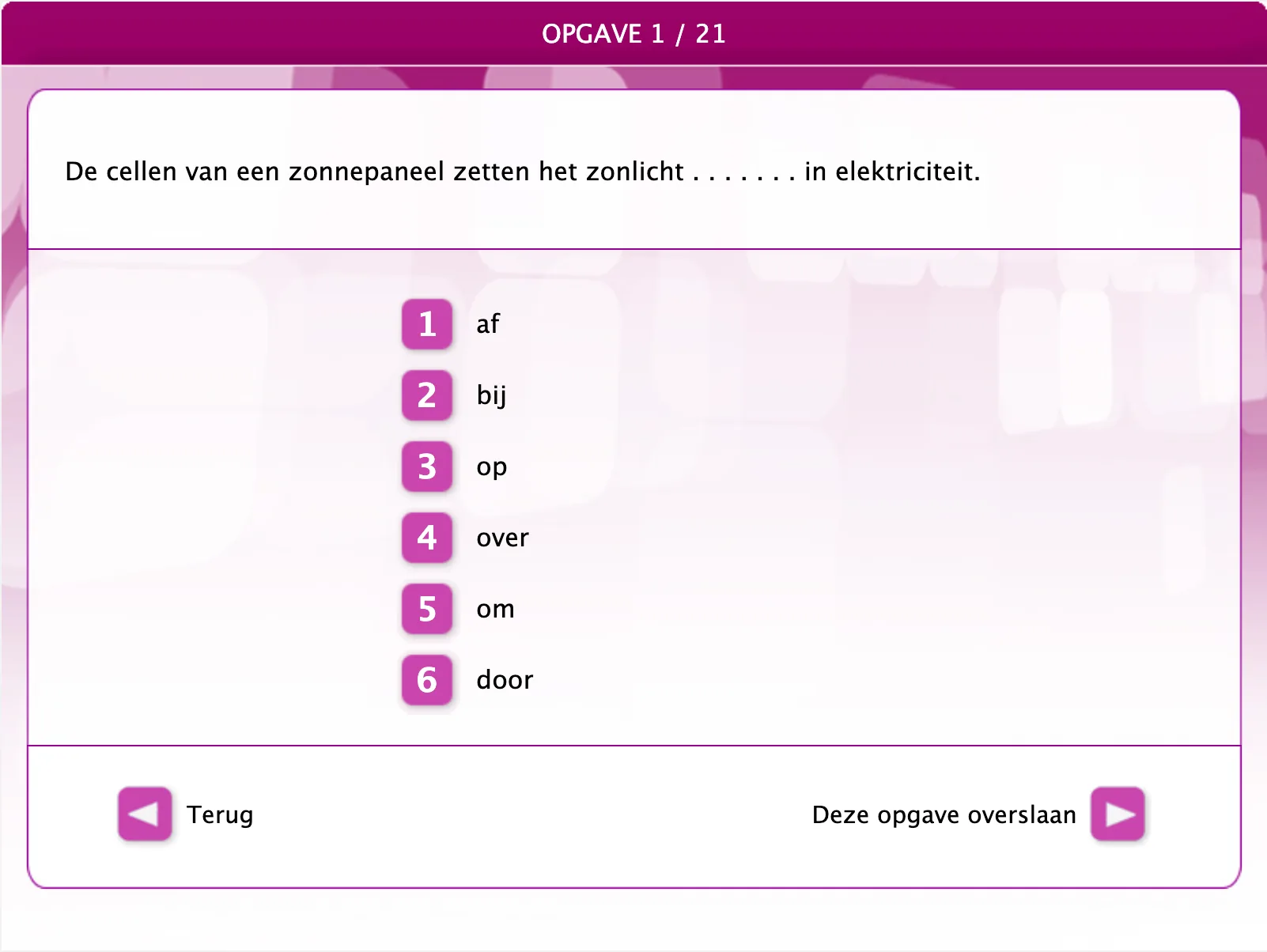 Woorden example