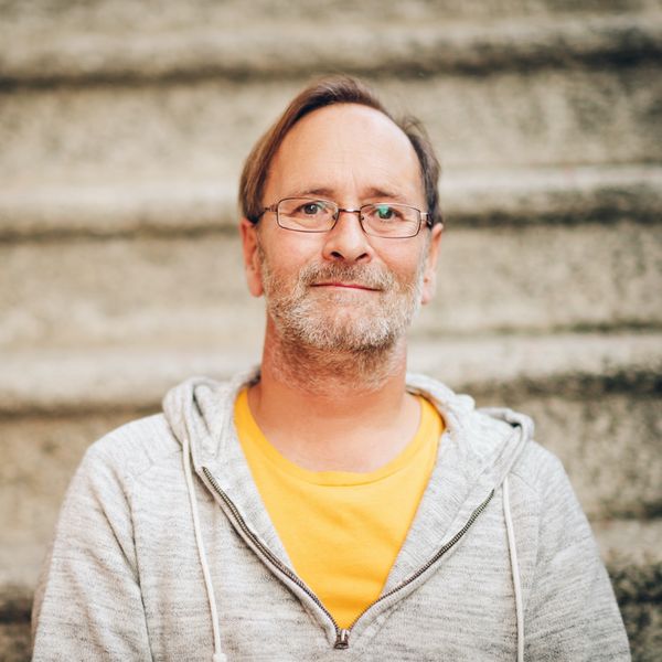 man with hoodie square